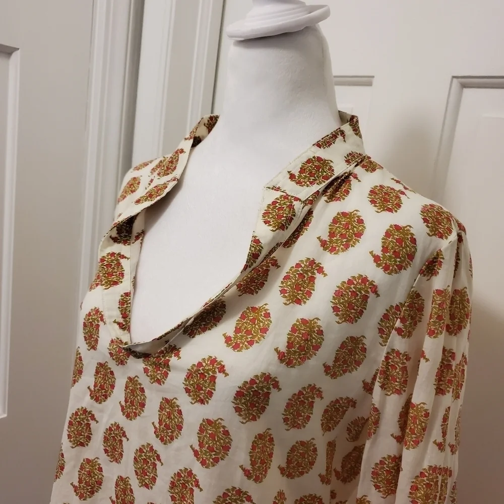 Tory Burch Lightweight 100% Cotton Tunic Size 8, Casual